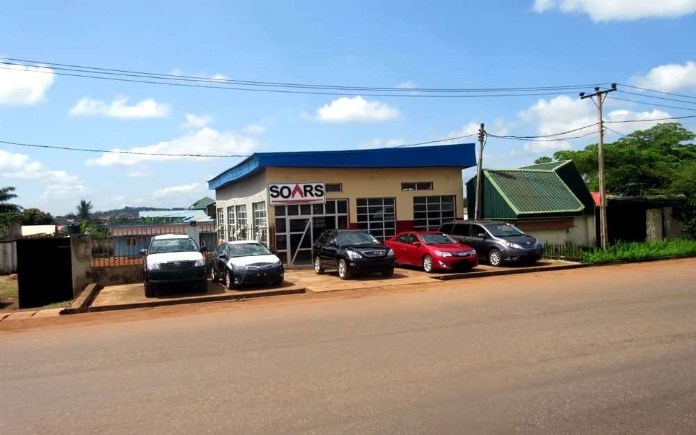 Soars Auto company frontage viewed from the road